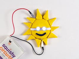 Squishy Circuit picture with sun lit up
