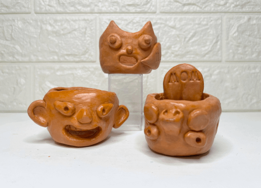 example of clay faces craft