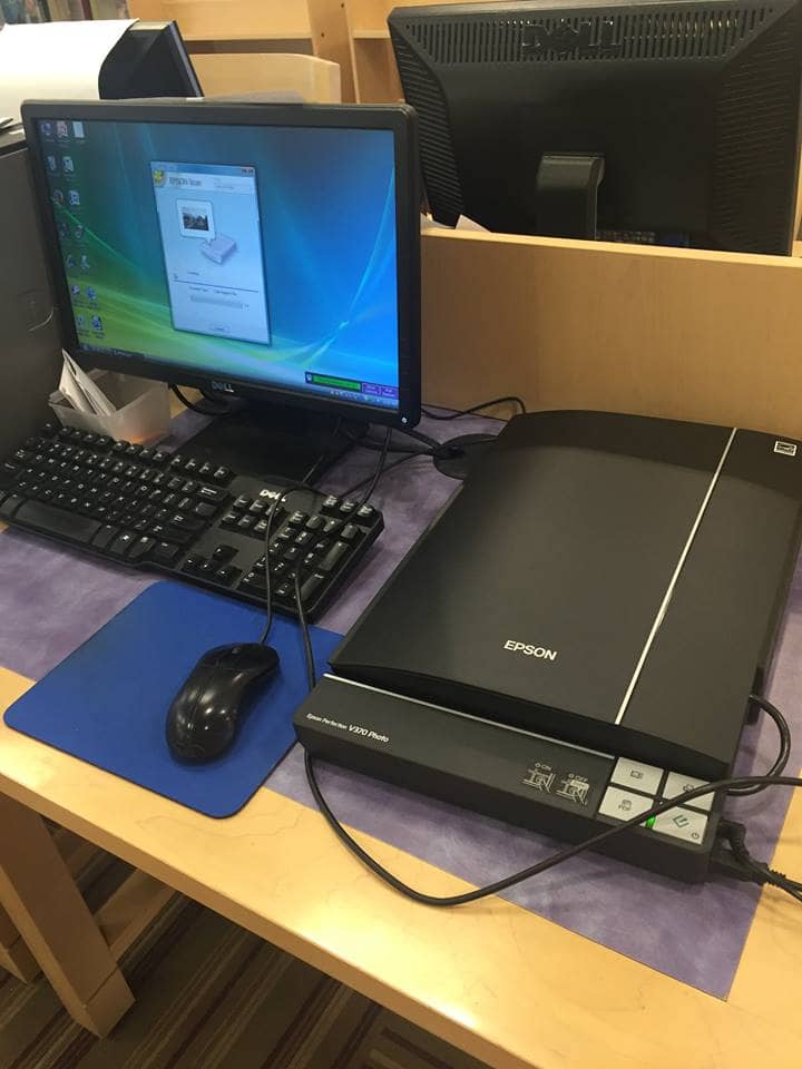 image of our on-site flatbed scanner