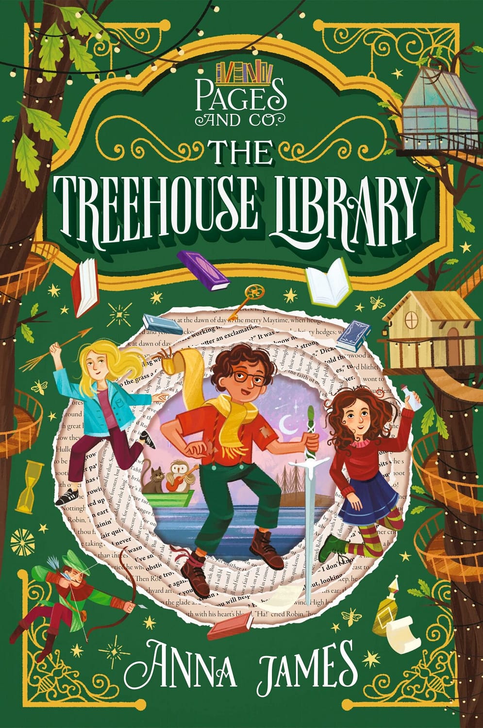 Pages & Co.: The Treehouse Library by Anna James (Author), Marco Guadalupi (Illustrator) bookjacket